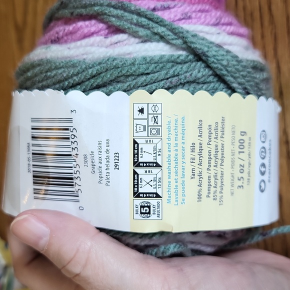 Caron Chunky Cupcake yarn Grapesicle - Picture 6 of 6